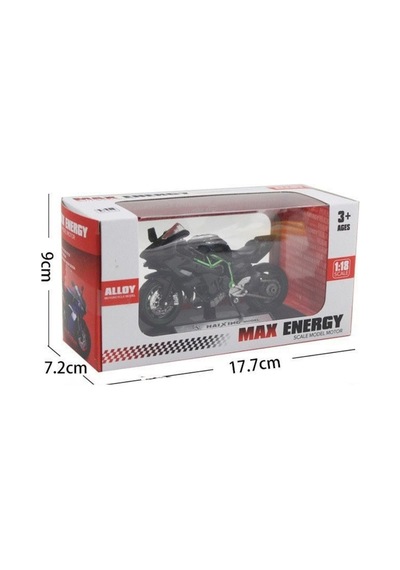 1:18 Ölçek H2r Metal Alaşım Motosiklet Maketi - Süspansiyonlu Ve Standlı Model Çok Renkli