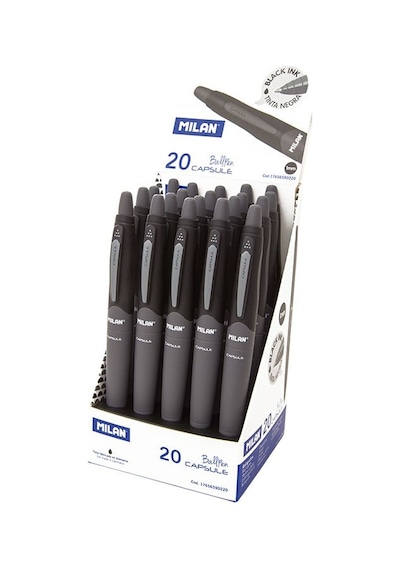 Mılan 17656590220 Capsule Siy Tükenmez Kalem 20Li