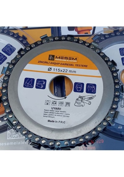 Jet Taşı İçin Zincirli Ahşap Daire Testere 115 Mm