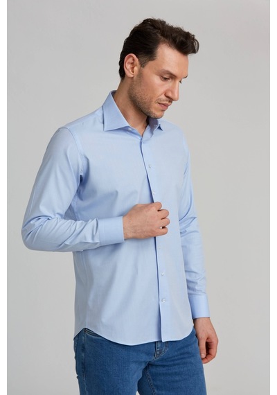Bisse Regular Fit Uk Klasik D Yaka Cepsiz Mavi Gmkls1kd224004 D35 Mavi