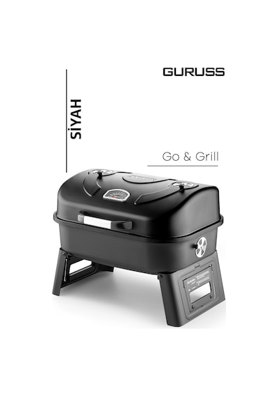 Guruss Go & Grill Barbekü Mangal Siyah Model:grs31
