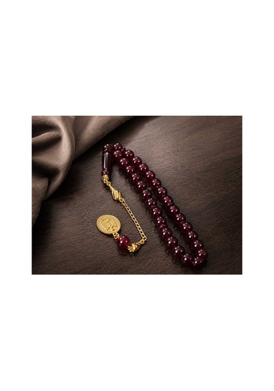 Erkek Hediyelik Sıkma Kehribar Tesbih Özel Tasarım Püskül Usta İşçilik Bordo - 893657139 Bordo - 893657139 Bordo