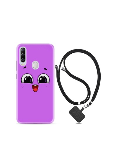 General Mobile GM20 Pro Kılıf Boyun Askılı Purple Sweety 1717