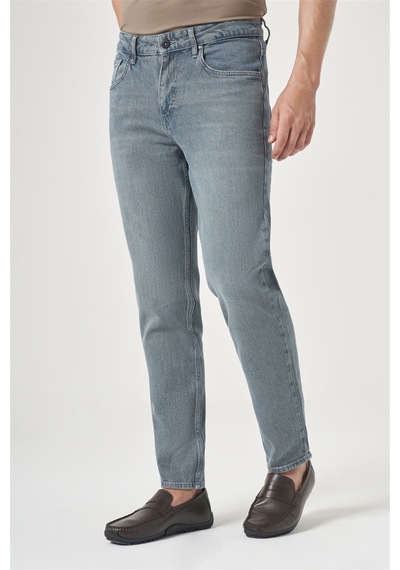 İmza Haki 5 Cep Gabardin Slim Fit Pamuklu Denim Jean Kot Pantolon 1023260154