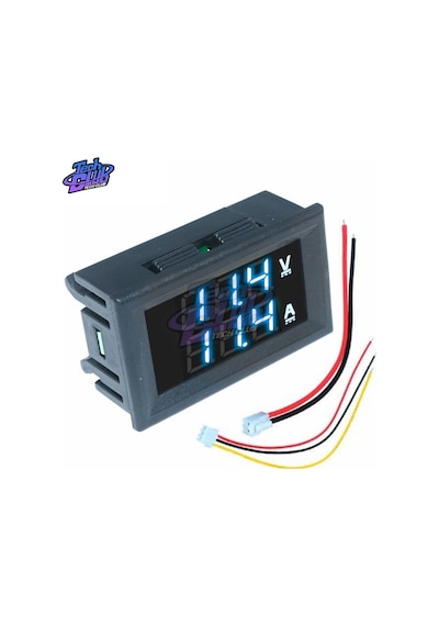Kırmızı Mavi 100v 10a-dc 0- 100v Mini Dijital Voltmetre 10a Panel Amp Volt Gerilim Akım Cihazı Dedektörü Led Test Cihazı 43845677