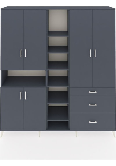 Hyperion Dolap 13 Raflı 3 Çekmeceli 6 Kapaklı 220x44x243 Antrasit-antrasit/antrasit Antrasıt/antrasıt - Antrasıt Hyperion Dolap 13 Raflı 3 Çekmeceli 6 Kapaklı 220x44x243 Antrasit-antrasit/antrasit Antrasıt/antrasıt - Antrasıt