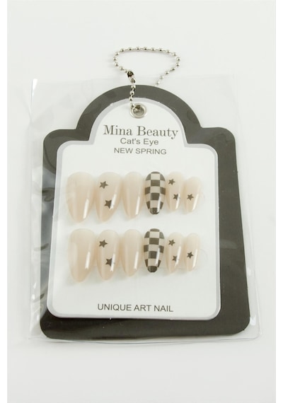 Zenviac456 Desenli Mina Beauty Kedi Gözü Takma Tırnak Zenviac45678 46479031