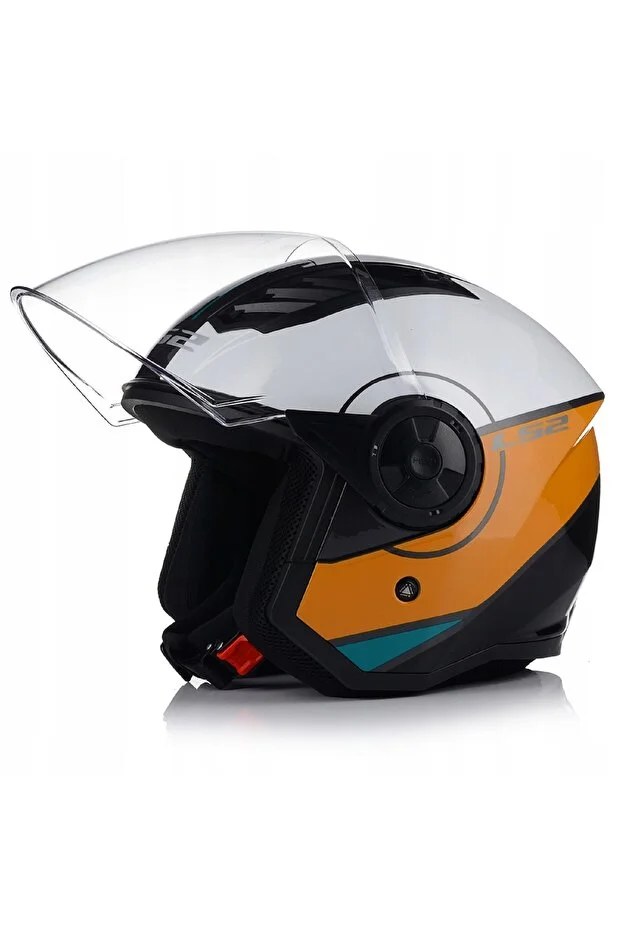 Airflow 2 Cover White Brown Açık Motosiklet Kaskı Beyaz