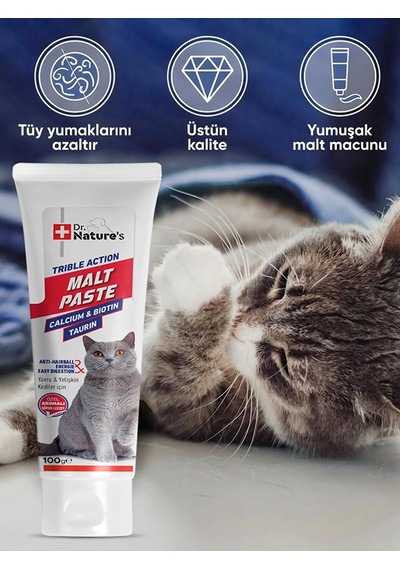 Dr. Nature's Kedi Malt Macun Tüy Yumağı İçin Hairball 100 G