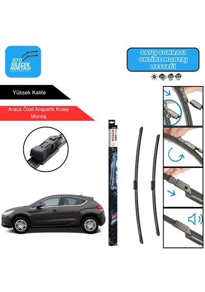 Citroen Ds4 Uyumlu 2011-2015 Bosch Aerotwin Araca Özel Ön Silecek Takımı 750-650mm