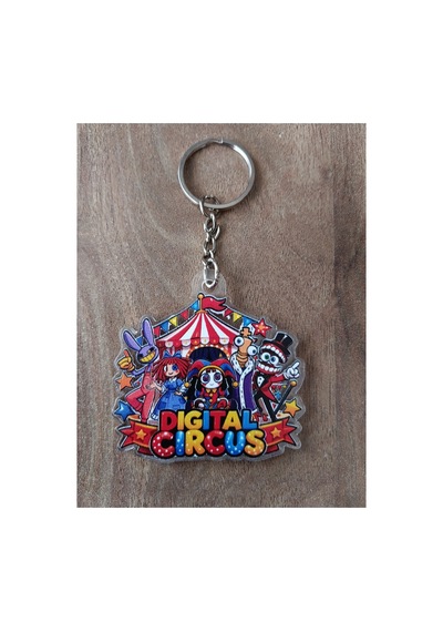 Owl Bag Digital Circus Characters Desenli Acrylic Anahtarlık Çanta Süsü Çok Renkli