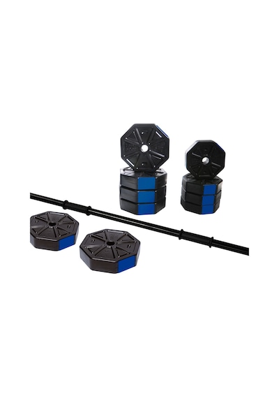 Tan Spor 40 KG Düz Barlı 150 CM +  Z Barlı 120 CM Dambıl Ağırlık Halter Full Set