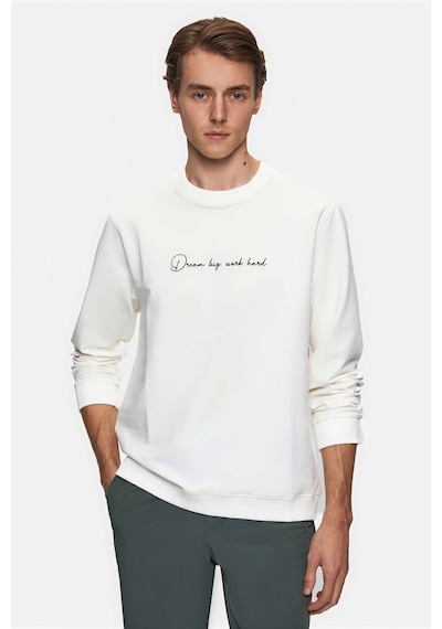 Twn Slim Fit Ekru Düz Sweatshirt 3ece25152792m Ekru