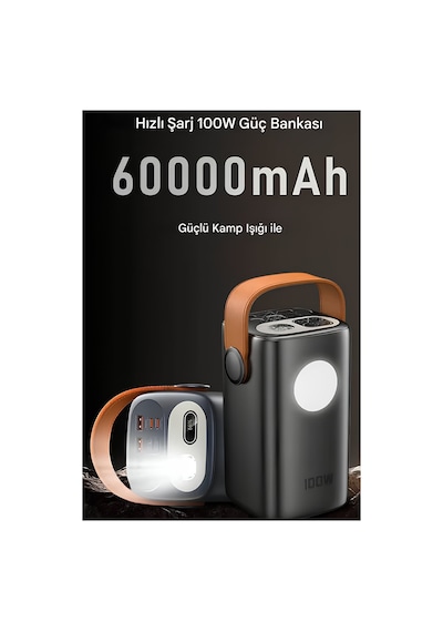 Venandin Pwb60b2 60.000 Mah 100w Pd Powerbank Laptop Şarj Destekli, Led Göstergeli, Aydınlatmalı Ultra Güç Siyah