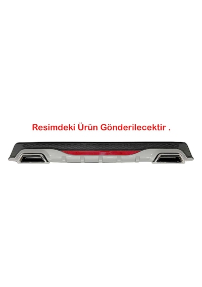 Toyota Corolla Gri Difüzör Difizör Kare Egzoz Görünüm Reflektörlü Uyumlu
