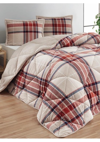Merinos Comforter Yorgan Set 220x240 Anna Mavi Renkli