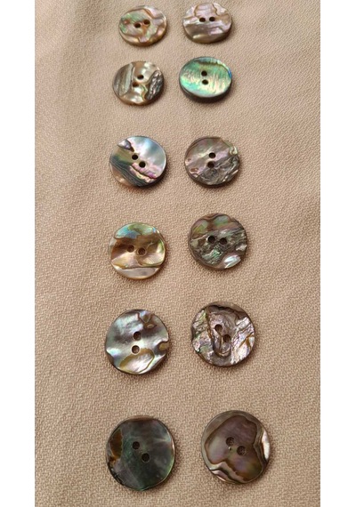 Doğal Hakiki İnci Midye Kabugu Düğme 17 Mm 12 Adet
