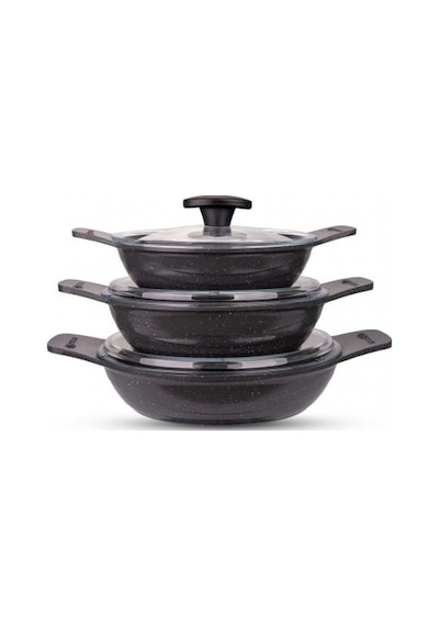 Thermoad Pyro Serisi 6 Parça Güveç Sahan Set Gri