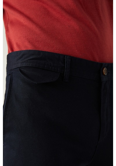 Twn Slim Fit Lacivert Armürlü Chino Pantolon 5ecc3s208232m 101