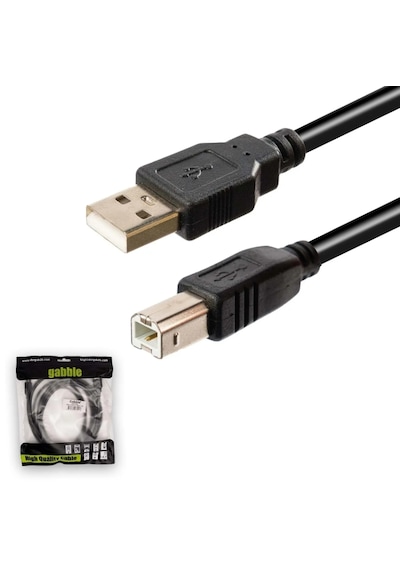 Gabble Gab-yk015 1.5m Metre Usb 2.0 Yazıcı Printer Kablo Siyah