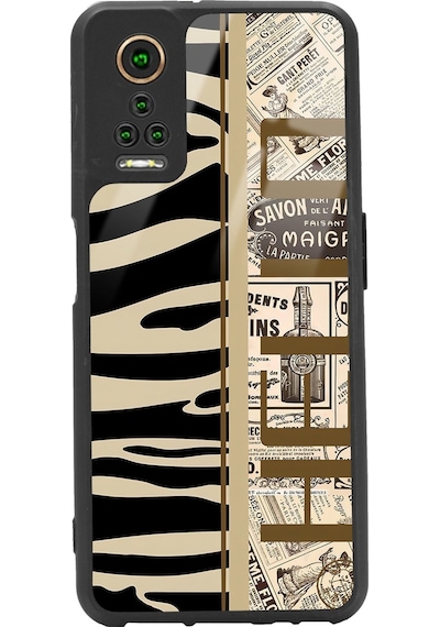 General Mobile Gm 22 Pro Zebra Gazete Tasarımlı Glossy Telefon Kılıfı Çok Renkli