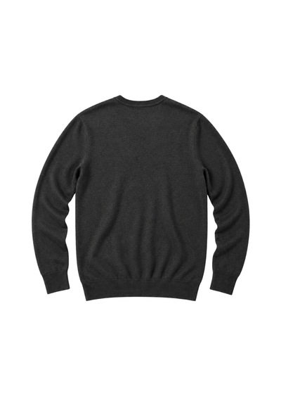 Battalmoda Erkek Büyük Beden Antrasit V Yaka Pamuklu Kazak 3xl-4xl-5xl-6xl