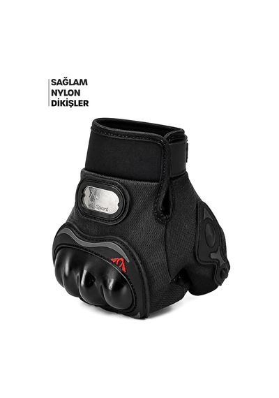 Xmlbayiciniz Tr M Beden Korumalı Motosiklet Eldiveni Unisex Bisiklet Motorcu Eldiveni Siyah 113 Genel