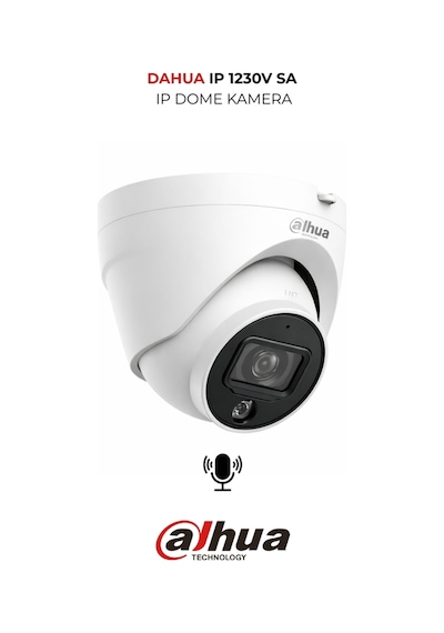 Ipc-hdw1230v-sa-0280b 2mp Dahili Mikrofonlu Ip Dome Kamera