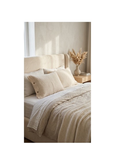 4 Katlı Müslin Naturel %100 Pamuklu 2 Adet Yastık Kılıfı 50x70cm Ekru - 875312156 Ekru