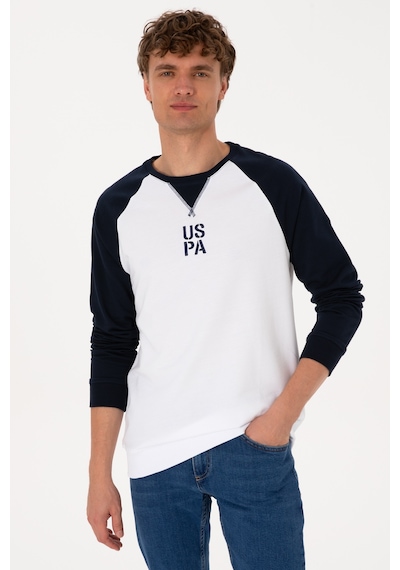U.S. Polo Assn. Erkek Bisiklet Yaka Regular Fit Lacivert İnce Sweatshirt 50315420-VR033