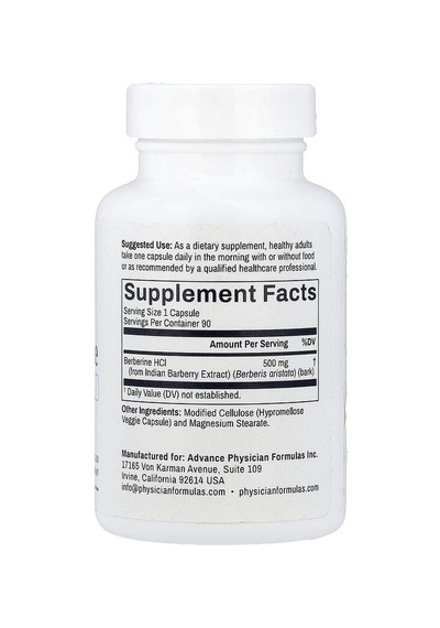 Advance Physician Formulas, Berberine, 500 Mg, 90 Vegetable Capsules