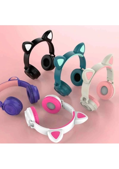 ZW-028 Kedi Kulaklı Bluetooth 5.0 Kulak Üstü Kulaklık