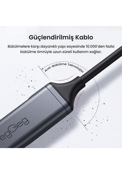 Veggieg 4 Portlu Usb-a To Usb 3.0 + 3 Usb 2.0 Çoklayıcı Dönüştürücü Usb Hub