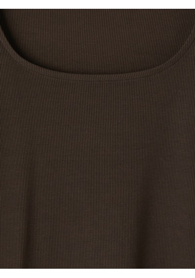 Lc Waikiki Lc Waıkıkı Kahverengi U Yaka Kadın Fitilli Body
