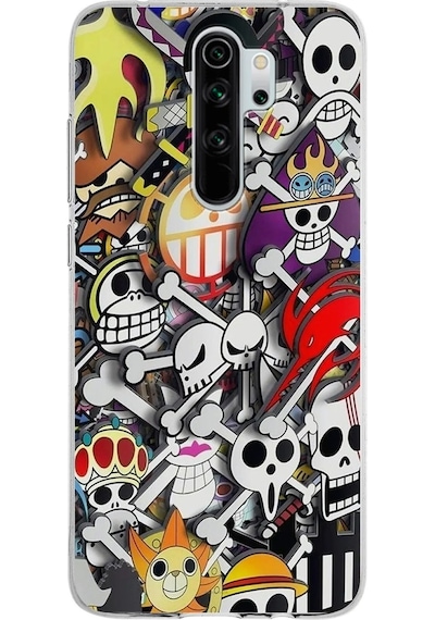 Xiaomi Redmi Note 8 Pro Uyumlu Kapak Anime Tasarımlı Şeffaf Silikon Kılıf Şeffaf