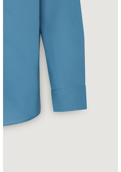 AC&Co / Altınyıldız Classics Tailored Slim Fit Dar Kesim Düğmeli Yaka %100 Pamuk Erkek Gömlek Petrol