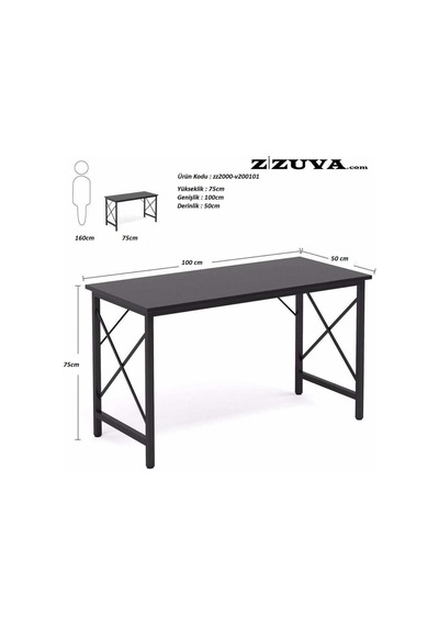 Zizuva Zizuva Ev Ofis Çocuk Bilgisayar Çalışma Masası Metal