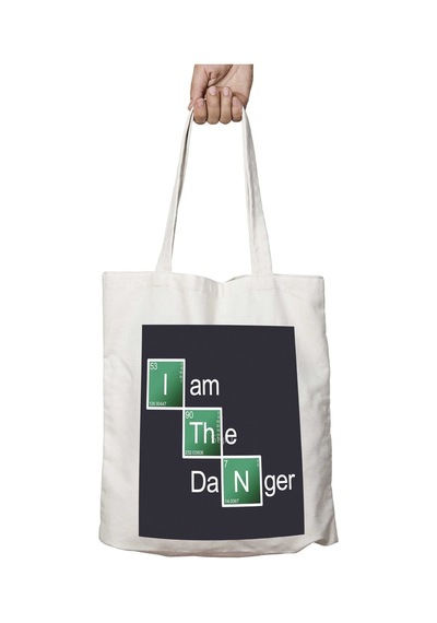 Art Hediye I Am The Danger Ben Tehlikeliyim Periyodik Cetvel İki Tarafı Kalıcı Baskılı Yıkanabilir Çanta Çok Renkli