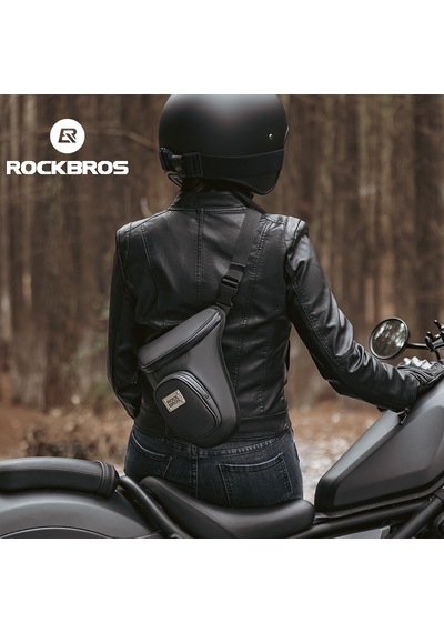 Rockbros Su Geçirmez Motosiklet Bacak Ve Omuz Çantası Aluminyum Siyah