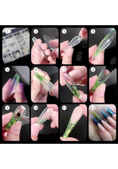 Protez Tırnak Üst Form Jel Polygel Acrygel - Akrijel Ve Polijel İçin Üst Form Şablon 288li Wn-003