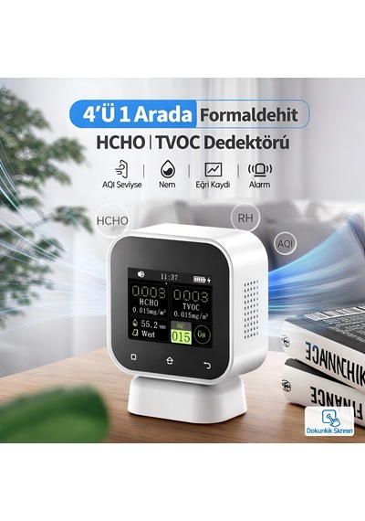Fnırsı Sfd-02 4in1 Dokunmatik Hava Kalitesi Ölçüm Cihazı