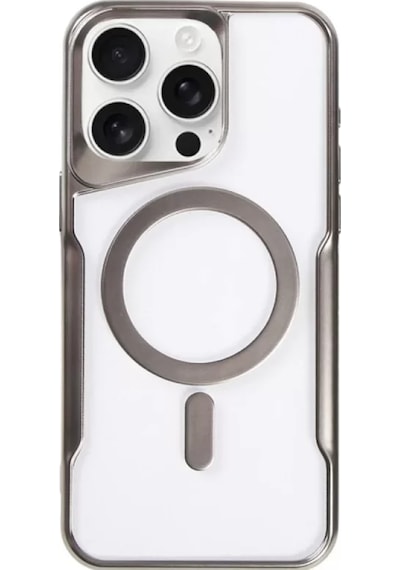 Newface  Apple  Uyumlu iPhone 14 Pro Kılıf Boyi Magsafe Silikon Kapak - Titan Gri