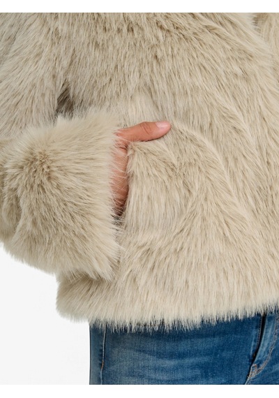 Only Onlmanny Faux Fur Jacket Otw Noos Kadın Gri Kaban - 15322406