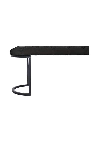 Elısse Antrasit Model- Oval Metal Ayak 100 Cm Bench&koltuk&puf-yatak Odası Önü&ucu Puff&oturak