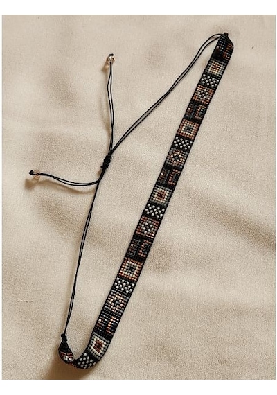 Harmel Jewelry Miyuki Dokuma Choker Kolye Altın
