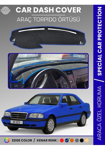 Mercedes C Class W202 1993-2000 Torpido Örtüsü Premium Kalite Torpido Koruma Özel Kesim Uv Koruma - 766 Stiloto