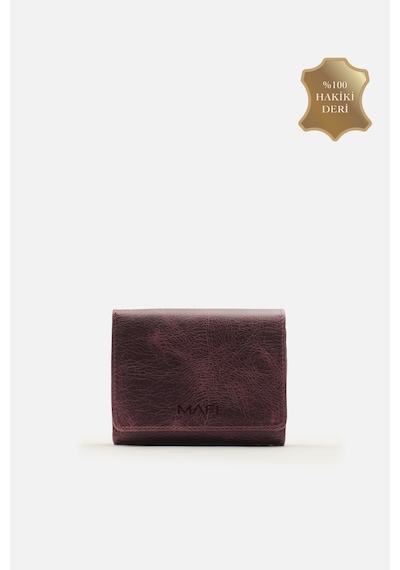 Mafi Magnetic Hakiki Deri Mıknatıslı Unisex Cüzdan Zarif Ve Güvenli Tasarım Bordo