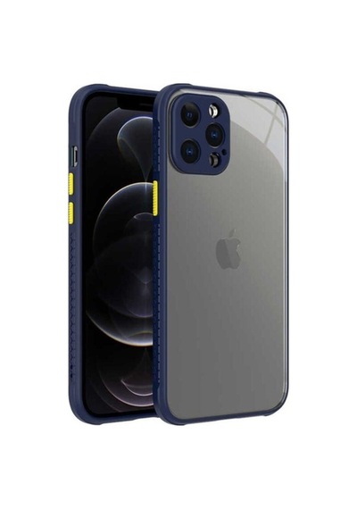 Apple Uyumlu iPhone 12 Pro Max Kılıf Zore Kaff Kapak Lacivert