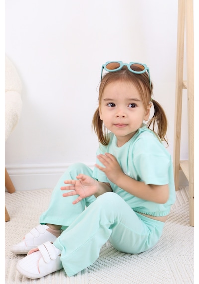Harika Kids Kız Çocuk Hello Summer Baskılı Model Alt-üst Takım 001