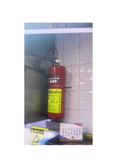 3.2 Galon 12 Kg Davlumbaz Söndürme Sistemi Montaj Hariç, Davlumbaz Söndürme Set, Davlumbaz İçin Söndürme Sistemi, Potasyum Davlumbaz Söndürme Sistemi